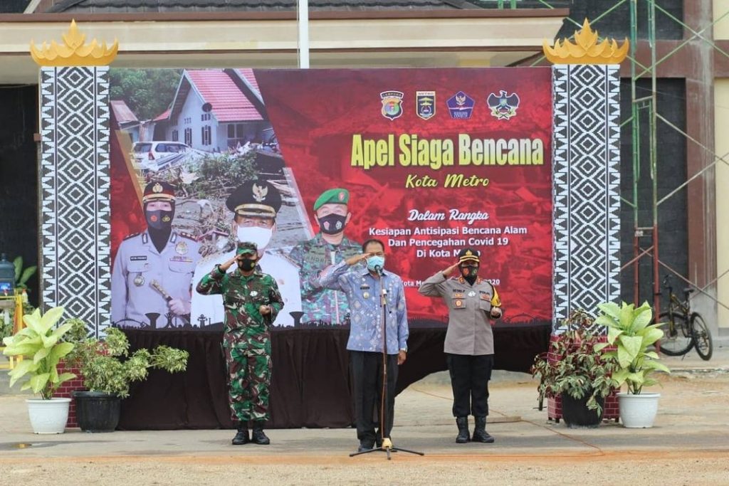 Pj. Sekda Kota Metro Misnan, Ikuti Apel Siaga Bencana