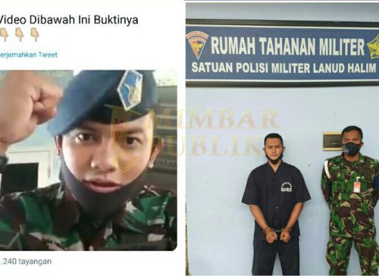 TNI AU Langsung Tahan Anggotanya Yang Nyanyikan Lagu Dukung Riziek Shihab