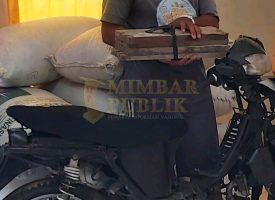 Pelaku dan brang bukti yang diamankan anggota polsek penengahan