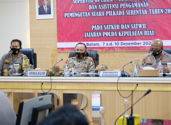 Supervisi Ops Mantap Praja 2020, Irwasum Polri Kunjungi Polda Kepri