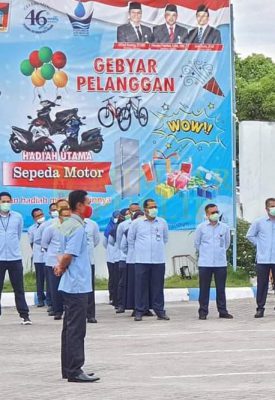 Perumda Air Minum Kota Padang mengadakan Apel Pagi Perdana bertempat di Lapangan Kantor Pusat, Perumda AM Kota Padang