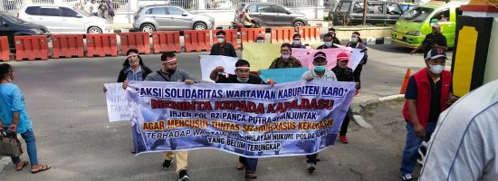 Polres Tanah Karo Terima Aksi Solidaritas Wartawan Atas Peristiwa Tertembaknya Marshal Harahap