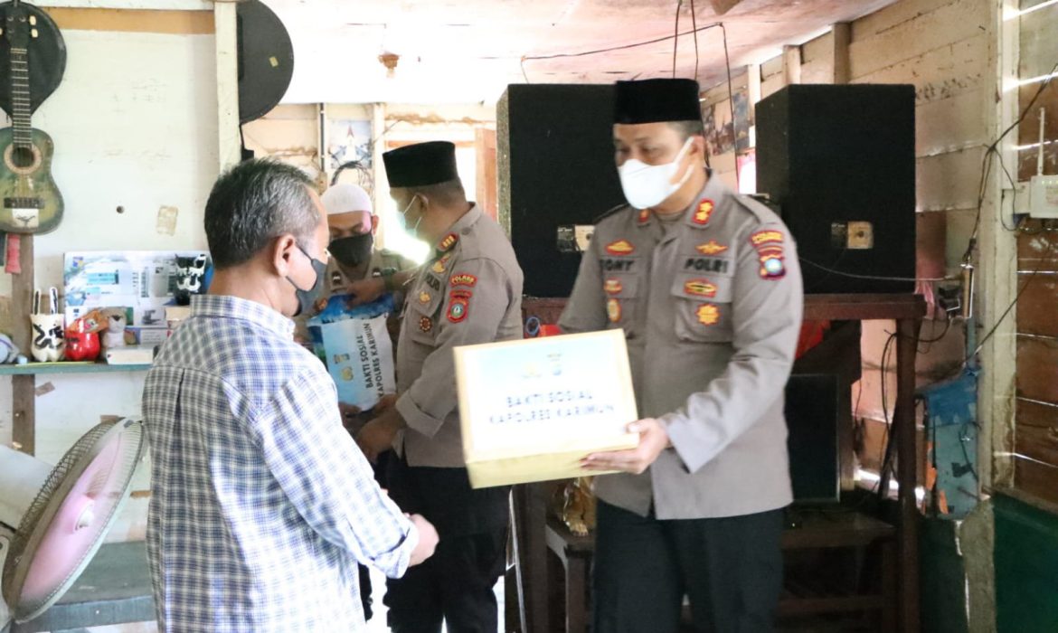 Kapolres Karimun Bantu Warga Pegidap kanker dan Panti Aasuhan Baitulrahmah