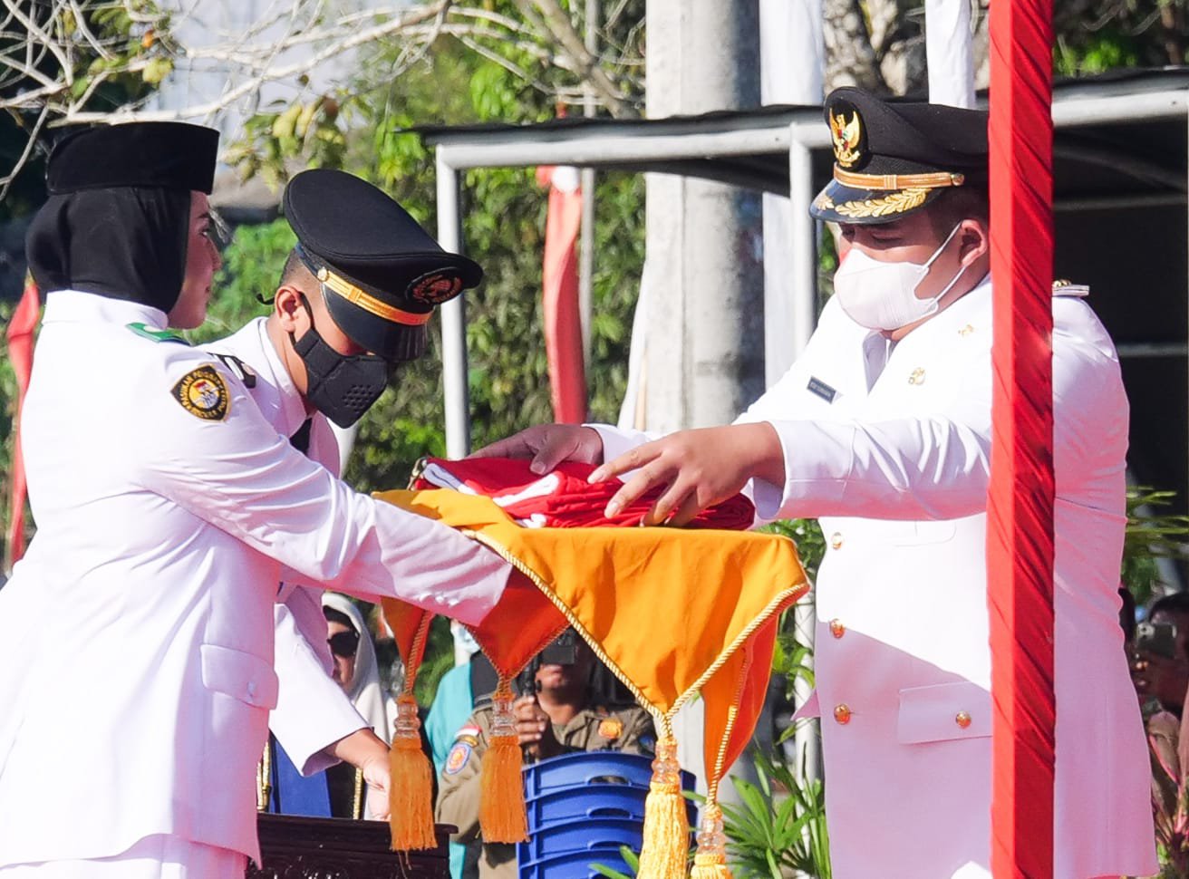 Perdana Pemkab Bintan Gelar Upacara Hut Ri Di Lapangan Sri Bintan Buana