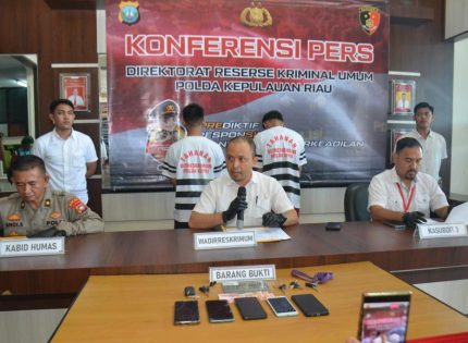 Subdit 3 Jatanras Ditreskrimum Polda Kepri Tangkap Sindikat Pencurian Motor di Batam