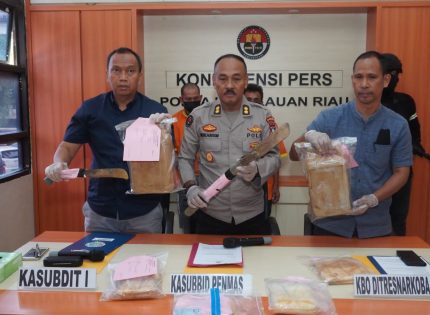 Ditresnarkoba Polda Kepri Ungkap Kasus Penemuan Narkotika Jenis Kokain Di Kabupaten Kepulauan Anambas