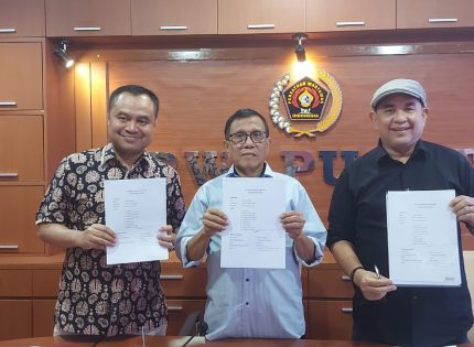 Hendry Ch Bangun umumkan Kepengurusan PWI Periode 2023 – 2028.